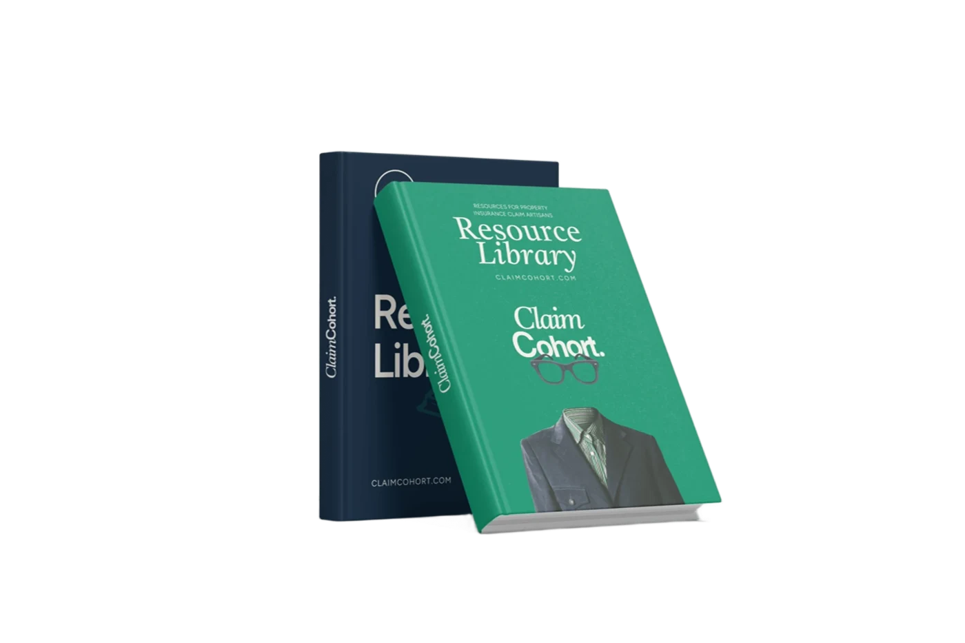 The Claim Cohort Resource Library, as a pair of hardback books